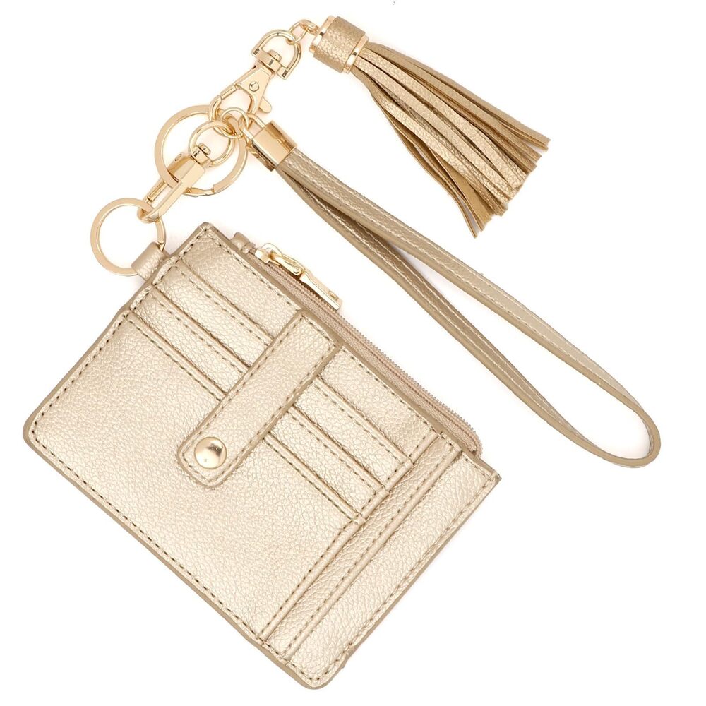 6384 Small Wristlet Wallets RFID Credit Card Holder Wallet Keychain